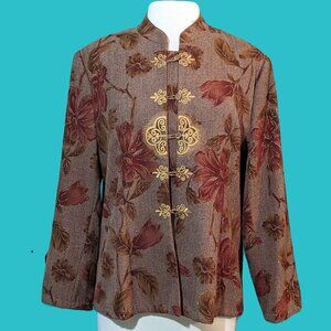Guoxing Vintage Floral Traditional Chinese Jacket Size M/L Preowned